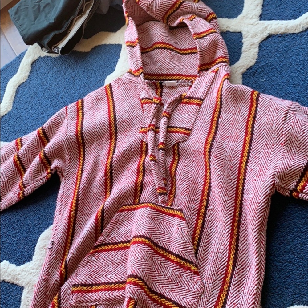 Men’s Red Pancho Sweater